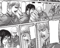 Jean orders Sasha and Connie to finish off Reiner