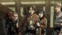 Special Operations Squad watches Armin devour Bertholdt