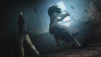 Mikasa attacks her kidnapper