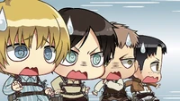 The boys upon Mikasa's return