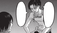 Levi and Mikasa talking about Kenny