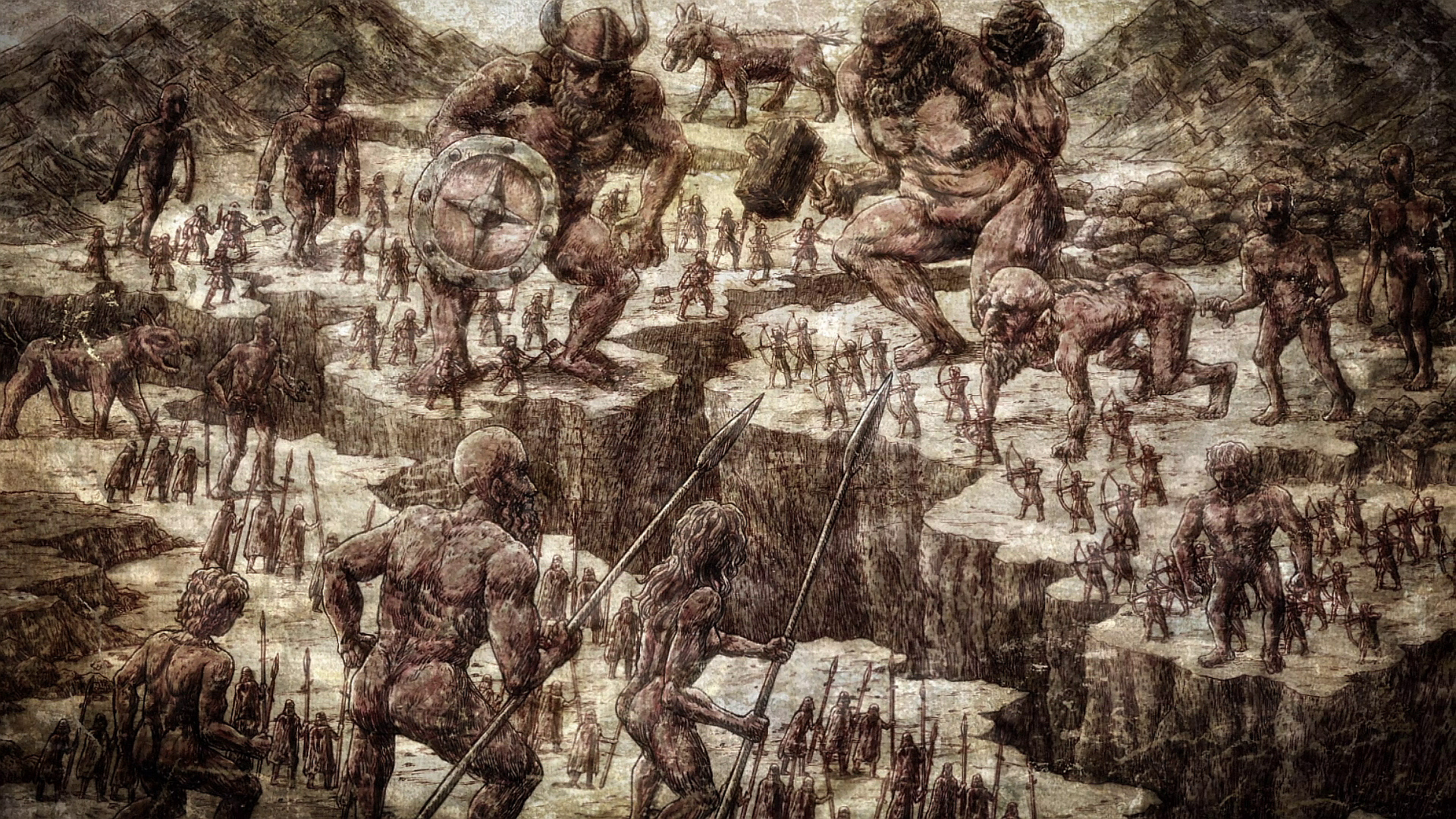 Quem são e onde estão os 9 titãs de Attack On Titan