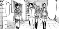 Mike smells Eren on the way to the courthouse