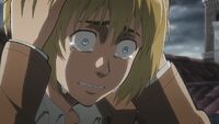 Armin in shock from Eren's death