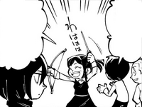 Sasha flaunts her skill in front of Eren