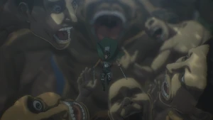 Titans surround Levi.png