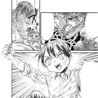 Eren emerges victorious from the Titan's mouth