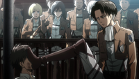 Levi beats up Eren