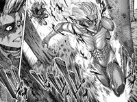 Mikasa attacks the Female Titan