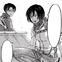 Mikasa and Levi on the Roof