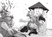 Levi narrowly avoids death