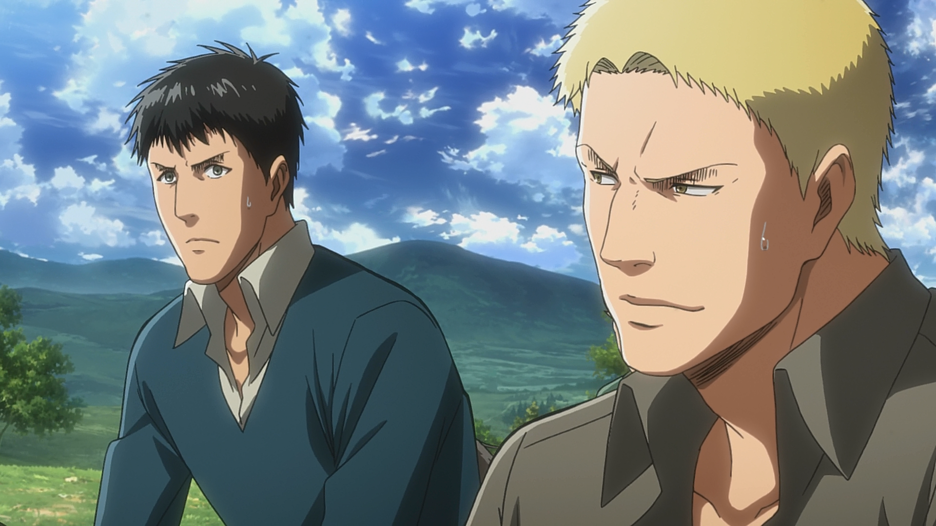 Shingeki No Kyojin: Reiner e Bertolt revelam ser Titãs (DUBLADO