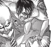 Ymir fights for Reiner and Bertolt