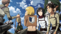 Jean offers Armin water