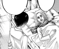 Mikasa finds Louise in the infirmary