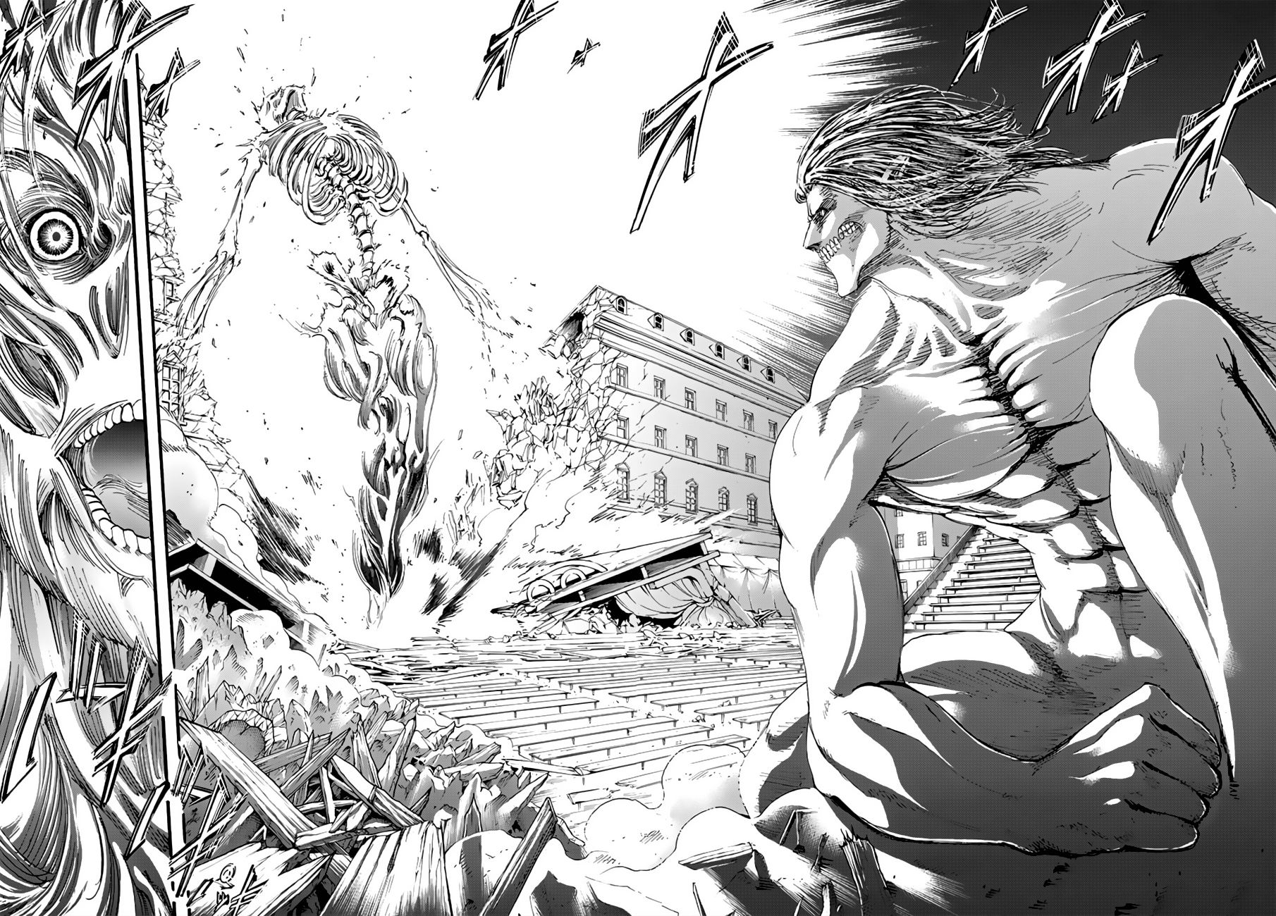 rogue titan vs armored titan manga