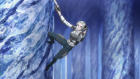 Traute aims at Hange (Anime)