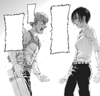 Armin is frustrated by Mikasa's question concerning Eren