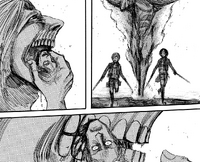 Armin and Mikasa see Ian get eaten