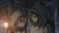 Ymir confronts "Christa" about her intentions