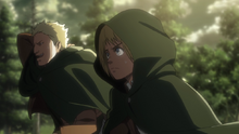 Reiner and Armin hide their faces