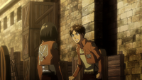 Eren refuses Mikasa's help