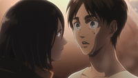 Mikasa bedankt sich bei Eren