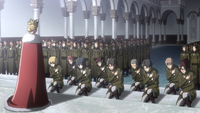 The surviving Scouts line up before Historia