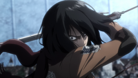 Mikasa attacks Bertholdt