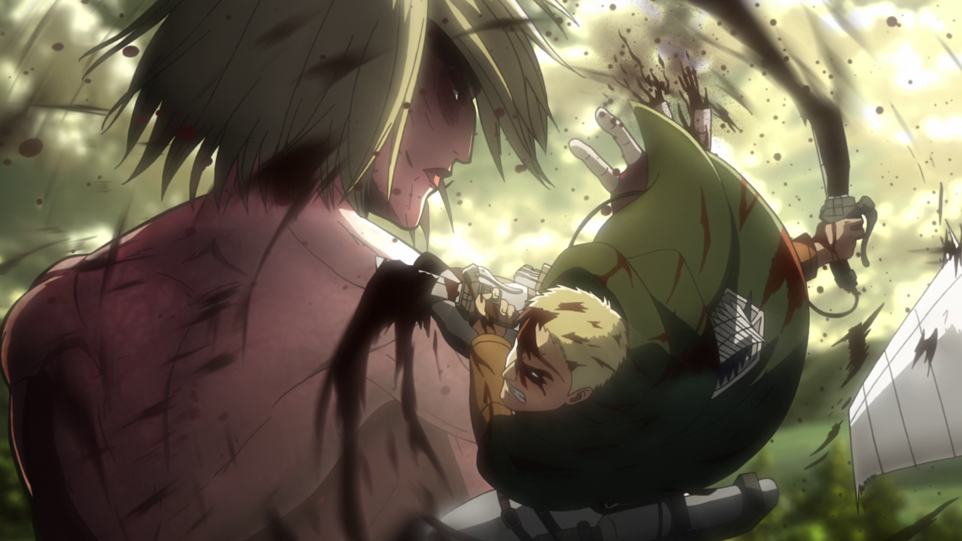 Attack On Titan - Female Titan vs Eren Titan