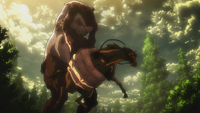 The Beast Titan picks up Miche's horse