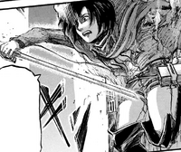 Mikasa prepares to save Eren