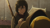 Mikasa tröstet Armin