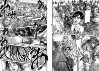 Eren demolishes the stadium while Udo is trampled