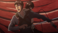 Bertholdt threatens to pulverize Armin