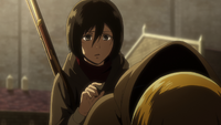 Mikasa comforts Armin