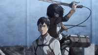 Mikasa greift Berthold an