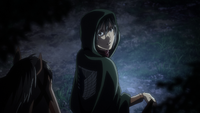 Mikasa recognizes the area as the place she would collect firewood from