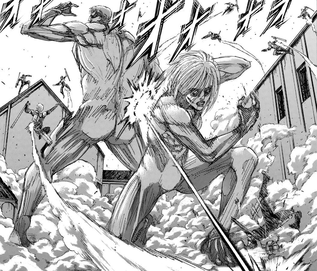 rogue titan vs armored titan manga