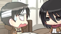 Mikasa questioned by Eren on why she hit him
