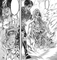 Levi schneidet Zeke aus seinen Titan