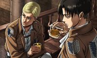 Levi drinks with Erwin