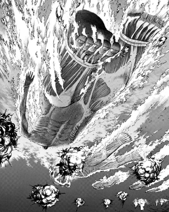 Wall Titan Attack On Titan Wiki Fandom For eons, humans ruled the natural world. wall titan attack on titan wiki fandom