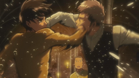 Eren and Jean exchange blows