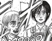 Armin et Mikasa découvrant le véritable plan d'Eren