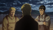 Reiner and Bertholdt talk with Zeke