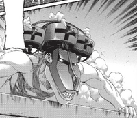 The Cart Titan arrives at the battlefield in Liberio