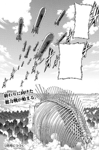 Airships prepare to bomb the Titans