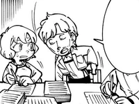 Dennis pulls up a chair