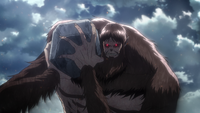 The Beast Titan hefts a boulder